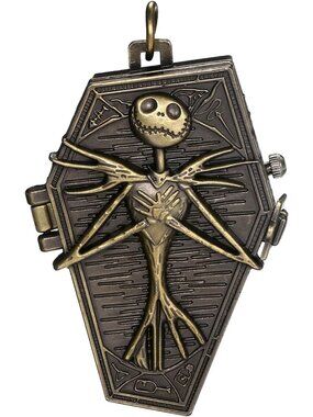 Men's Black Quartz Vintage Novelty Skull Skeleton Christmas Pocket Square Watch